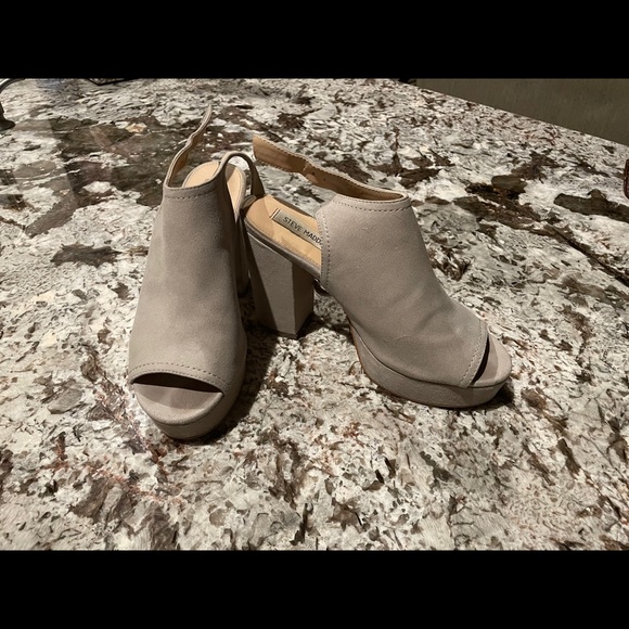 Steve Madden Slyye Open Toe Platform Block Heel 8 - Picture 7 of 12